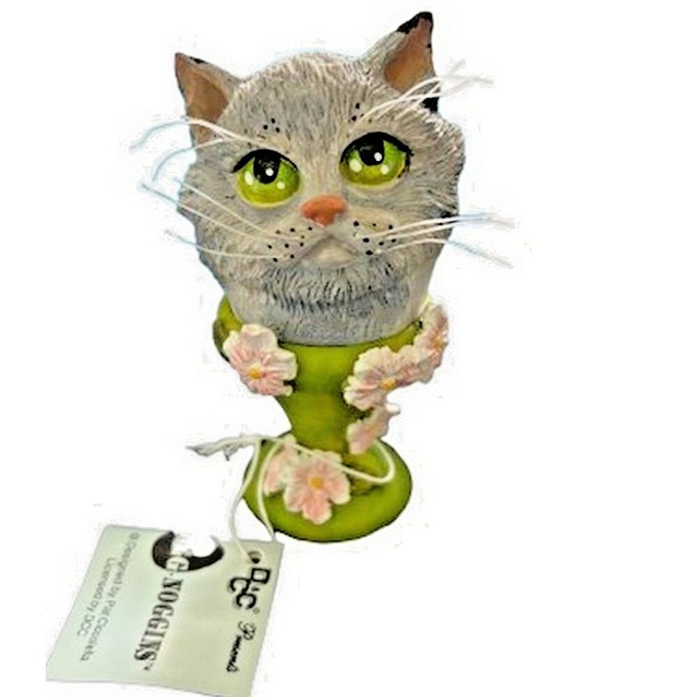 Cat Egg-Noggins Smokie Gray Designed by Pat Ciccolella Licensed By DCC